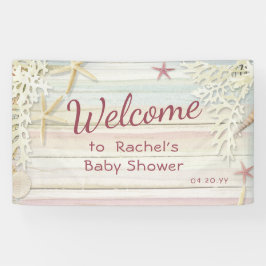 Banderoles Tropical Beach Seashell Baby shower moderne Boho