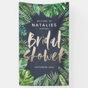 Banderoles Tropical feuille de palme script nuptiale virtuell