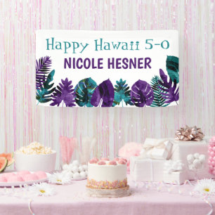 Banderoles Tropical Turquoise Plum Purple Hawaii 5-0 50e anni