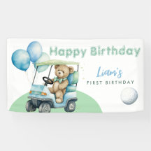 Trou Dans Un Garçon De Golf Premier Anniversaire B