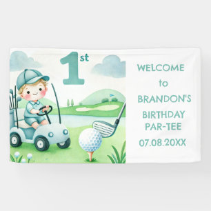 Banderoles Trou en un 1er anniversaire Boy Golf Par tee