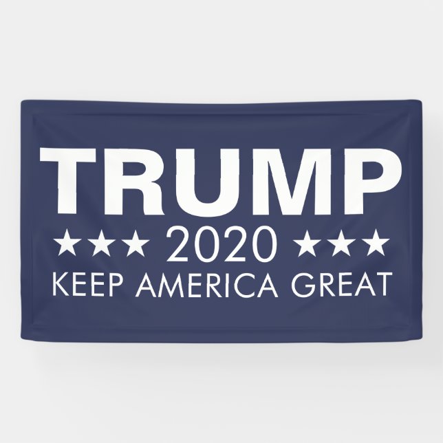 Banderoles Trump 2020 Garder l'Amérique grande (Horizontal)