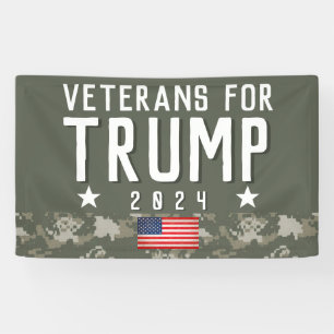 Banderoles Trump 2020, un ancien combattant pour Trump Camo