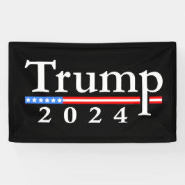 Banderoles Trump 2024 Classique Noir et Rouge