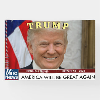 BANDEROLES TRUMP MAGA 2024 ÉLECTION DU PRÉSIDENT