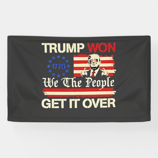 Banderoles Trump remporte la victoire du peuple sur l'inflati (Horizontal)
