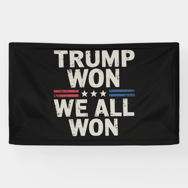Banderoles Trump remporte tous la présidence 47 USA (Horizontal)