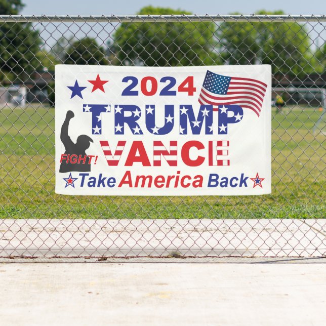 BANDEROLES TRUMP VANCE 2024 (En situation)