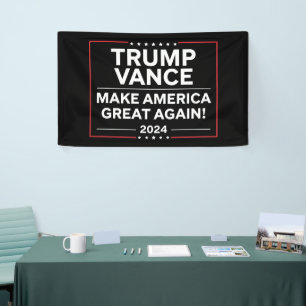 Banderoles Trump Vance 2024 Président JD Vance Vice MAGA