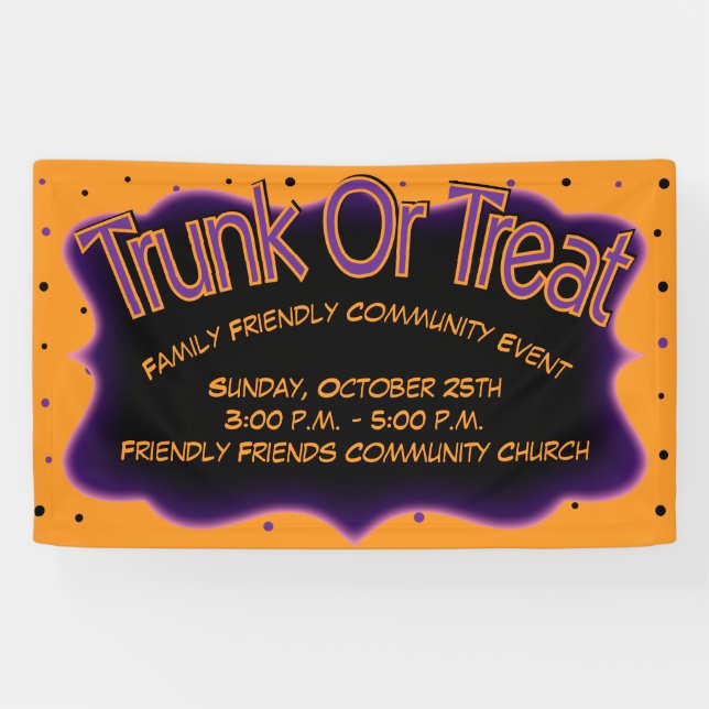 Banderoles Trunk ou Treat Community Church Event (Horizontal)