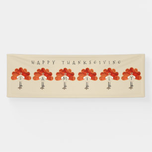 Banderoles Turclés de Thanksgiving en famille