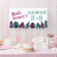 Turquoise, Berry Pink Hawaii Tropical 5-0 50e