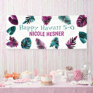 Banderoles Turquoise, Berry Pink Hawaii Tropical 5-0 50e