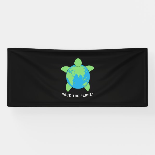 Banderoles Turtle Lover | Sauvez La Planète Tortue (Horizontal)