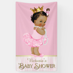 Banderoles Tutu de ballerine ethnique Baby Shower Perle
