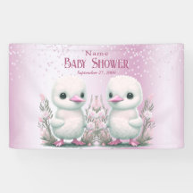 Twin Canards Rose Baby shower Floral Bienvenue