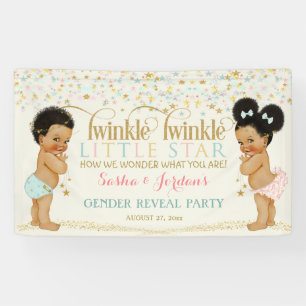 Banderoles Twinkle Little Star Baby Genre Reveal Moyen
