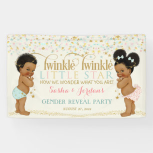 Banderoles Twinkle Little Star Baby Genre Révéler Ethnique