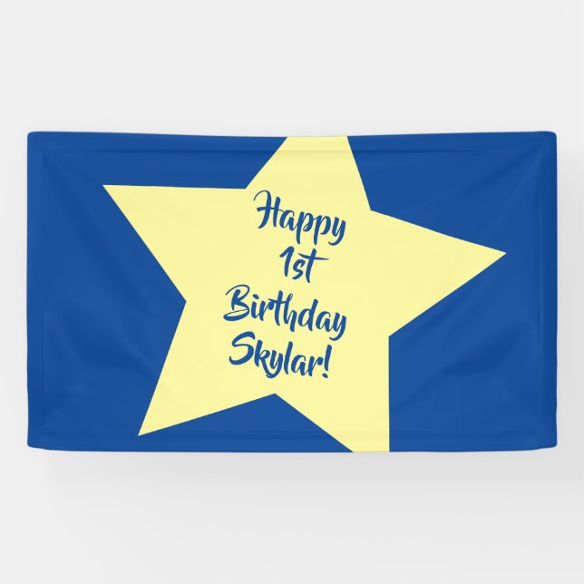 Banderoles Twinkle Little Star Cute 1er Anniversaire Thème de (Horizontal)