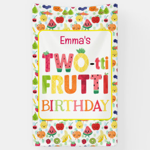 Banderoles TWO-tti Frutti Cuties 2e fête d'anniversaire