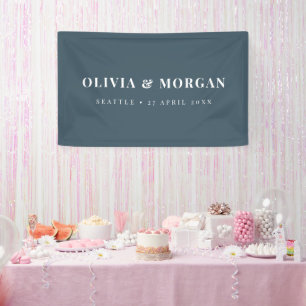 Banderoles Typographie simple Mariage minimaliste de brouilla