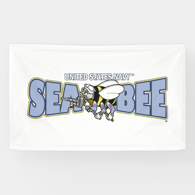Banderoles U.S. Bataillon de construction de marine (Horizontal)