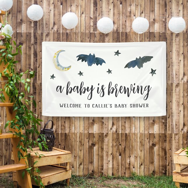 Banderoles Un Bébé brasse Baby shower Halloween Bienvenue (Créateur téléchargé)
