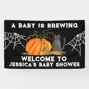 Banderoles Un bébé brasse le Baby shower Citrouille d'Hallowe