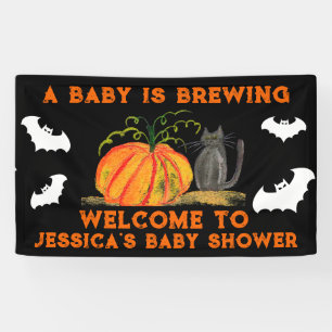 Banderoles Un bébé brasse le Baby shower Citrouille d'Hallowe