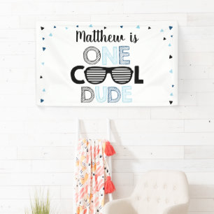 Banderoles Un Cool Dude Lunettes de soleil garçon Anniversai