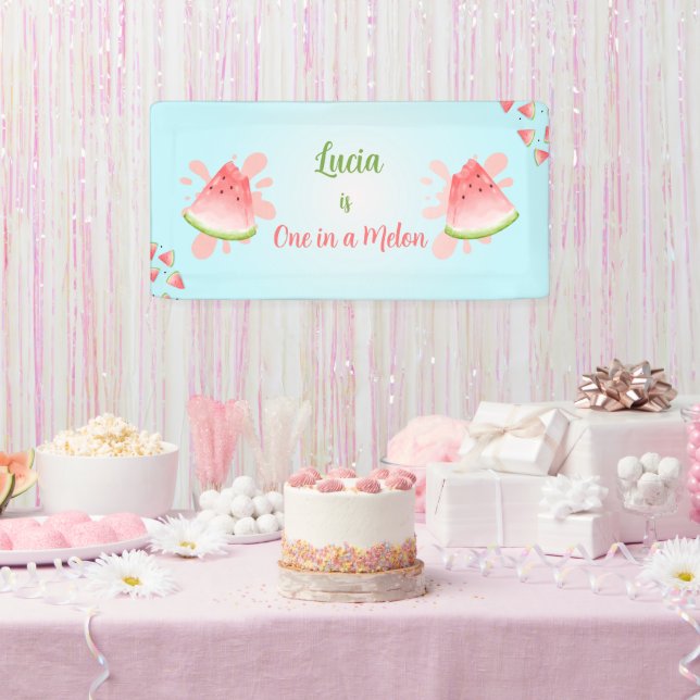 Banderoles Un dans la pastèque Melon Anniversaire (Fête)