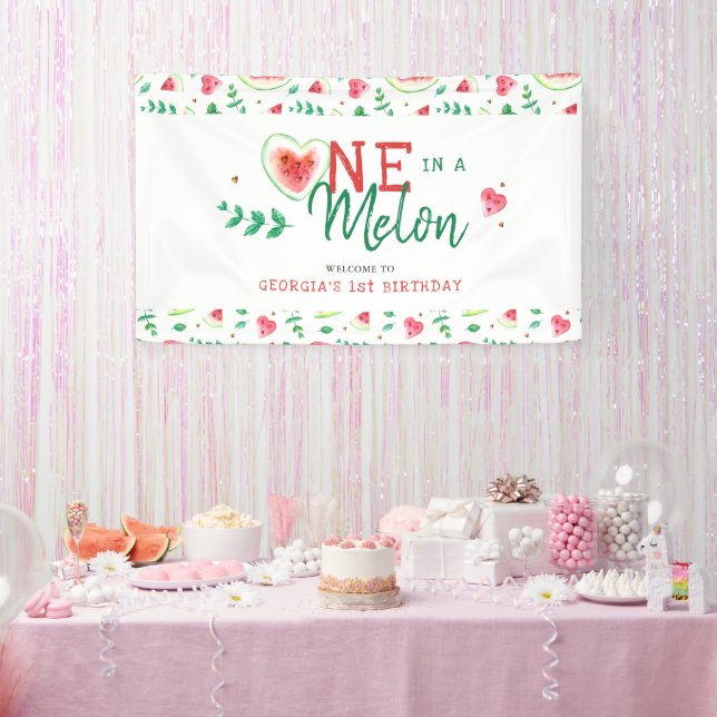 Banderoles Un dans un melon | Accueil pour l'anniversaire de  (Fête)