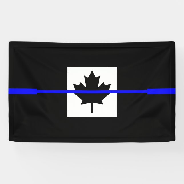 Banderoles Un drapeau canadien mince (Horizontal)
