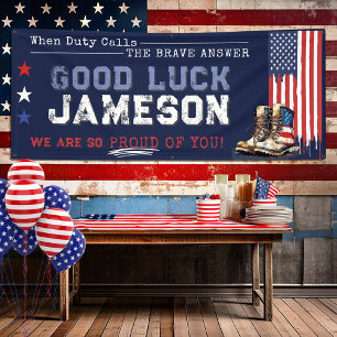 Banderoles Un drapeau militaire US Boots 2,5x6' Va dans le Pa