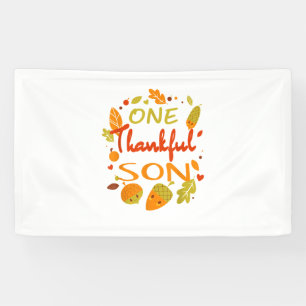 Banderoles Un Fils Remerciant Chemise Famille Thanksgiving 20