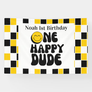 Banderoles Un garçon heureux pour son 1er anniversaire person