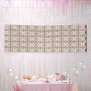 Banderoles Un joli arrière - plan à motifs rose et marron