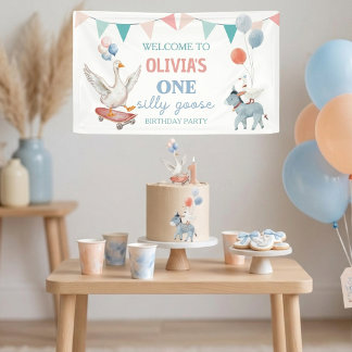 Banderoles Un Joyeux Anniversaire pour une Petite Oie Premier