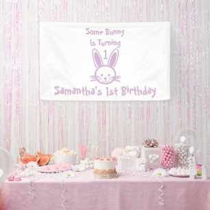 Banderoles Un Lapin Va Devenir Un Anniversaire