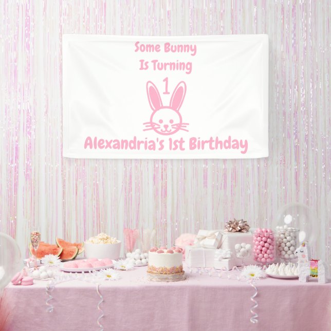 Banderoles Un Lapin Va Devenir Un Anniversaire (Fête)