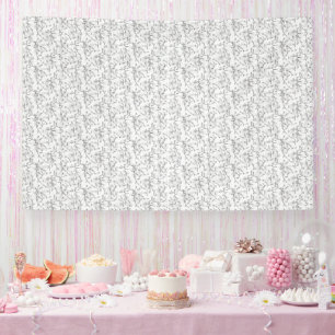 Banderoles Un motif floral noir et blanc classique, illustran