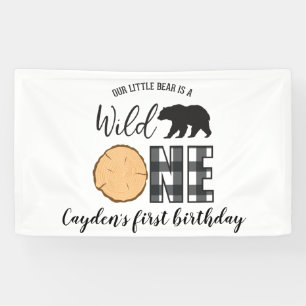 Banderoles Un Ours Sauvage Buffle Noir Plaid Premier annivers
