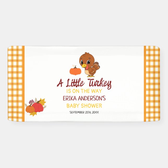 Banderoles Un Petit Baby shower Turc Tombe Thankgiving (Horizontal)