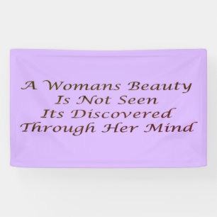 Banderoles Un poème de message pour la beauté des femmes     
