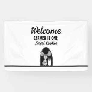 Banderoles Un Premier Anniversaire de Souris au Lait de Cooki