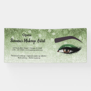 Banderoles Un regard vert éclaire les yeux maquillage