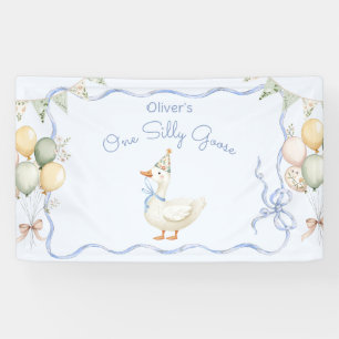 Banderoles Un sot Goose Boy 1er anniversaire
