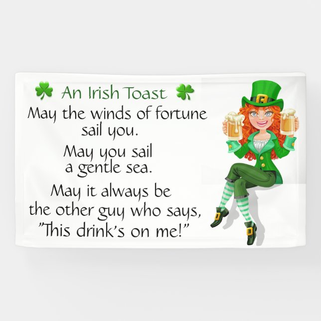 Banderoles Un toast irlandais (Horizontal)