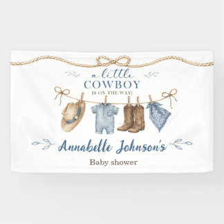 Banderoles Une Baby Shower Cowboy pour Petit Garçon