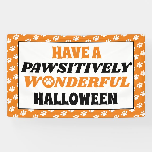 Banderoles Une Halloween à la beauté pawsitive (Horizontal)